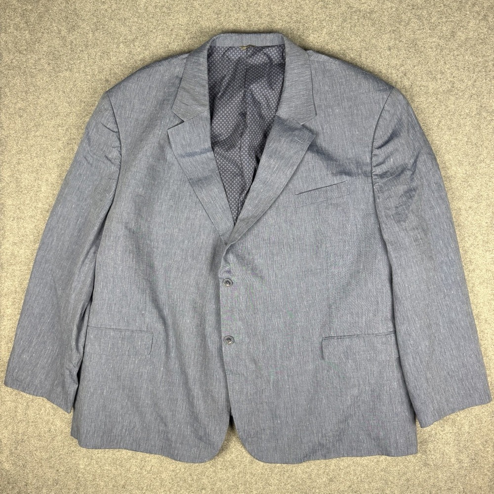 Oak Hill Suit Jacket Mens 5XLT 62L 64L Big Tall Gray Blazer Sport Coat 2 Button